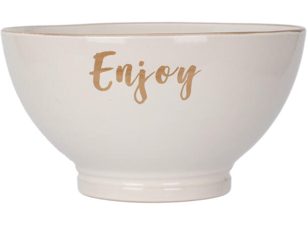 Skål Enjoy 850ml 18x7,5cm 4ass farger Vekt:500gram Krem, mokka, lys/mørk grå 