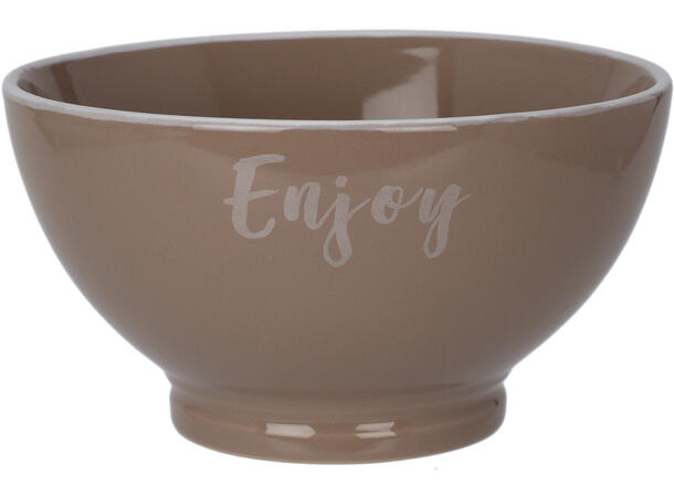 Skål Enjoy 850ml 18x7,5cm 4ass farger Vekt:500gram Krem, mokka, lys/mørk grå 