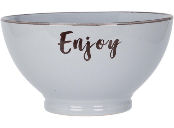 Skål Enjoy 850ml 18x7,5cm 4ass farger Vekt:500gram Krem, mokka, lys/mørk grå 