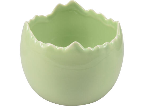 Skål potte halvt egg porselen 9x8cm 6ass Forpk: 12stk  Pastellfarger Vekt:215gram 