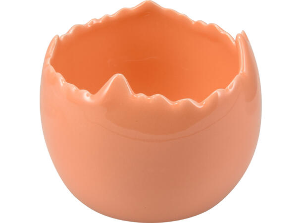 Skål potte halvt egg porselen 9x8cm 6ass Forpk: 12stk  Pastellfarger Vekt:215gram 