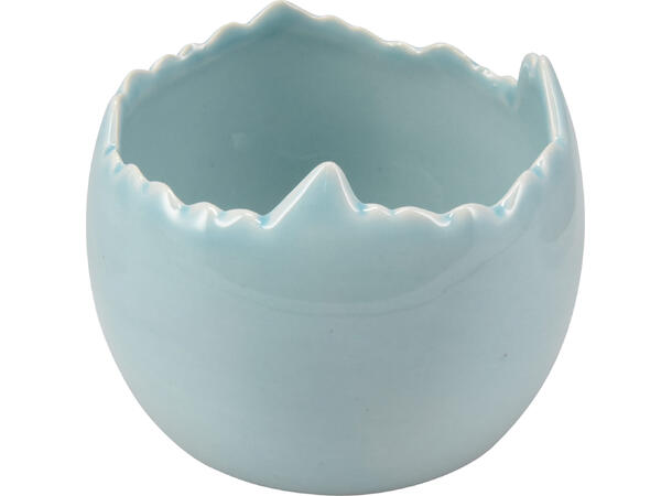 Skål potte halvt egg porselen 9x8cm 6ass Forpk: 12stk  Pastellfarger Vekt:215gram 