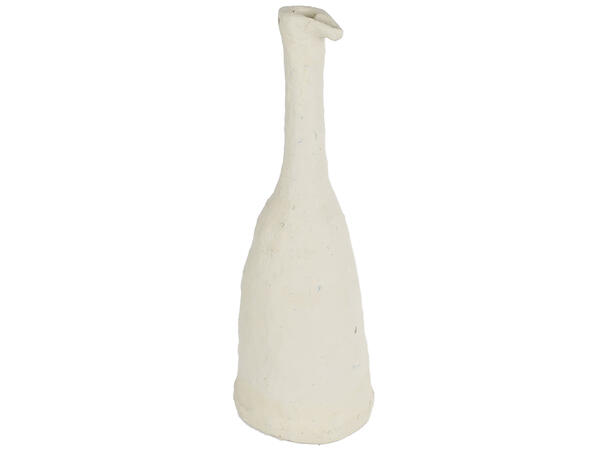 Vase krem resirkulert papir 12x12x30cm Forpakning 6 stk 