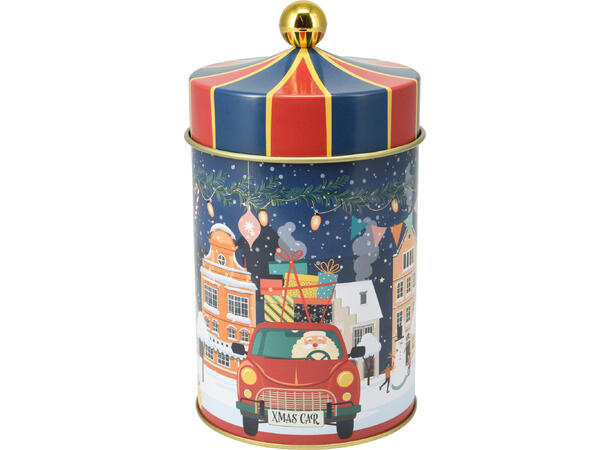 Boks metall Julenatt 10x18cm 2ass Forpk 12stk 