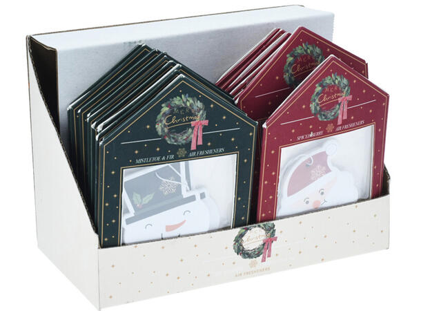 Duftpose Julemotiv 6,5x7,5cm 2ass Display 36 stk Duft: Krydret bær,vanilje 