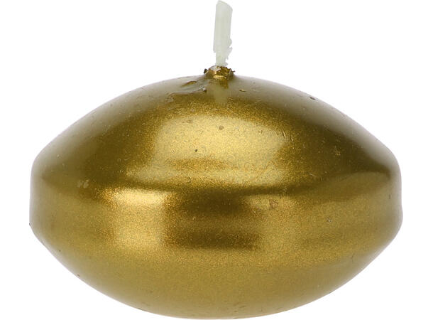Flytelys gull metallfinish d:4,5cm 10stk 