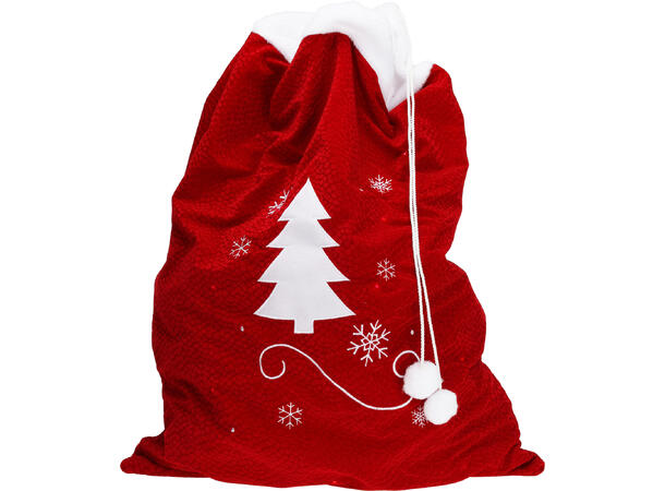Gavesekk filt/fleece m/LED 60x90cm 2ass Batteri: 2xAA / Reinsdyr, Juletre 