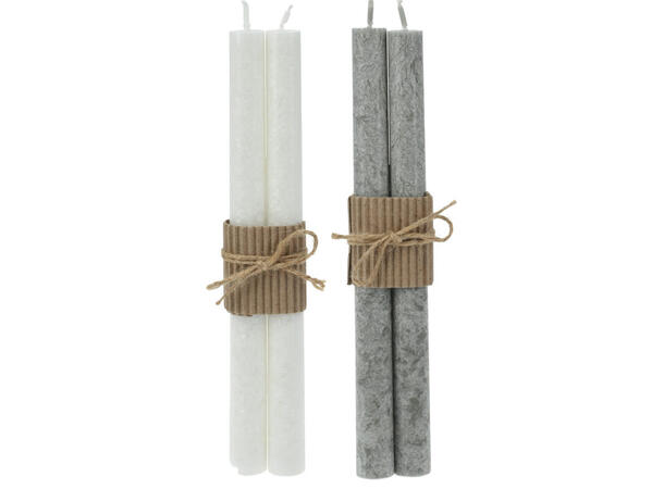 Kronelys sementlook hvit grå 25cm 2ass 25cm 