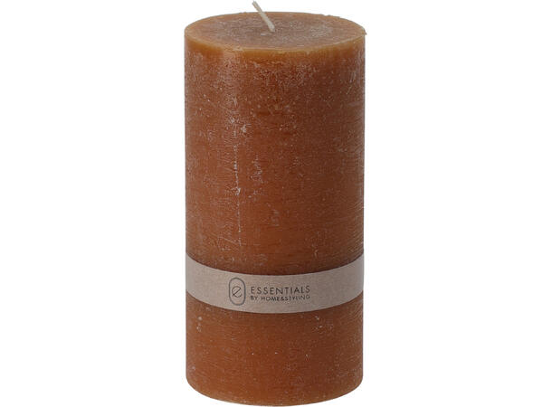 Kubbelys rustikk cognac 7x14cm Forpk 12stk Stearin/Parafin 320gr 