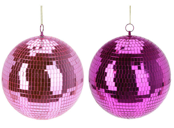 Kule rosa discokule speilkule 25cm 2asx 