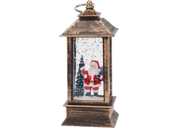 Lykt m/LED lys 5x13cm antikk brun 4ass Display 16stk Batteri CR2032 inkl. 