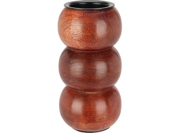 Lysestake telys brun mangotre h:12,5cmx 