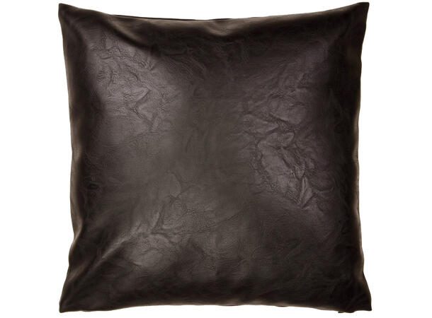 Putetrekk skinn-struktur PU 42x42 sort 