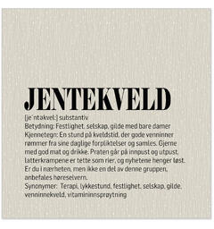 Serviett Definisjon Jentekveld beige/sor Lunsjserviett 20 stk 3-lags 33x33cm