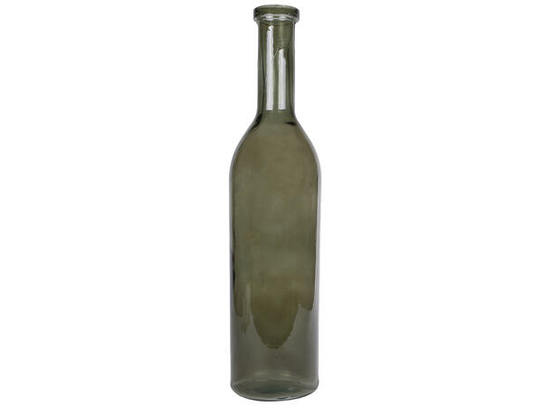 Vase flaske resirkulert grønn 18x18x75cm 