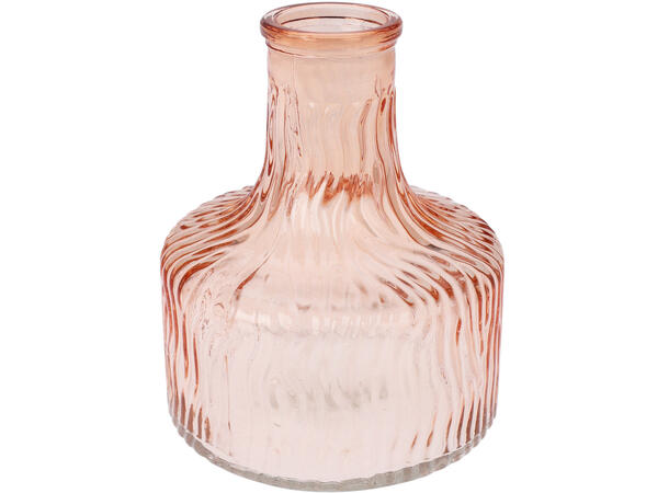 Vase glass høstfarger 11x13cm 3ass 